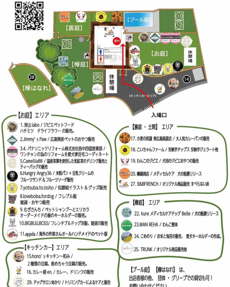 フレンチブルドッグ祭のレイアウト