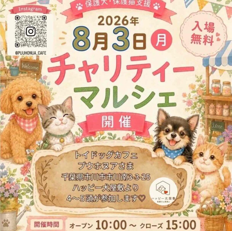 保護犬保護猫支援チャリティーマーケットのイベント画像
