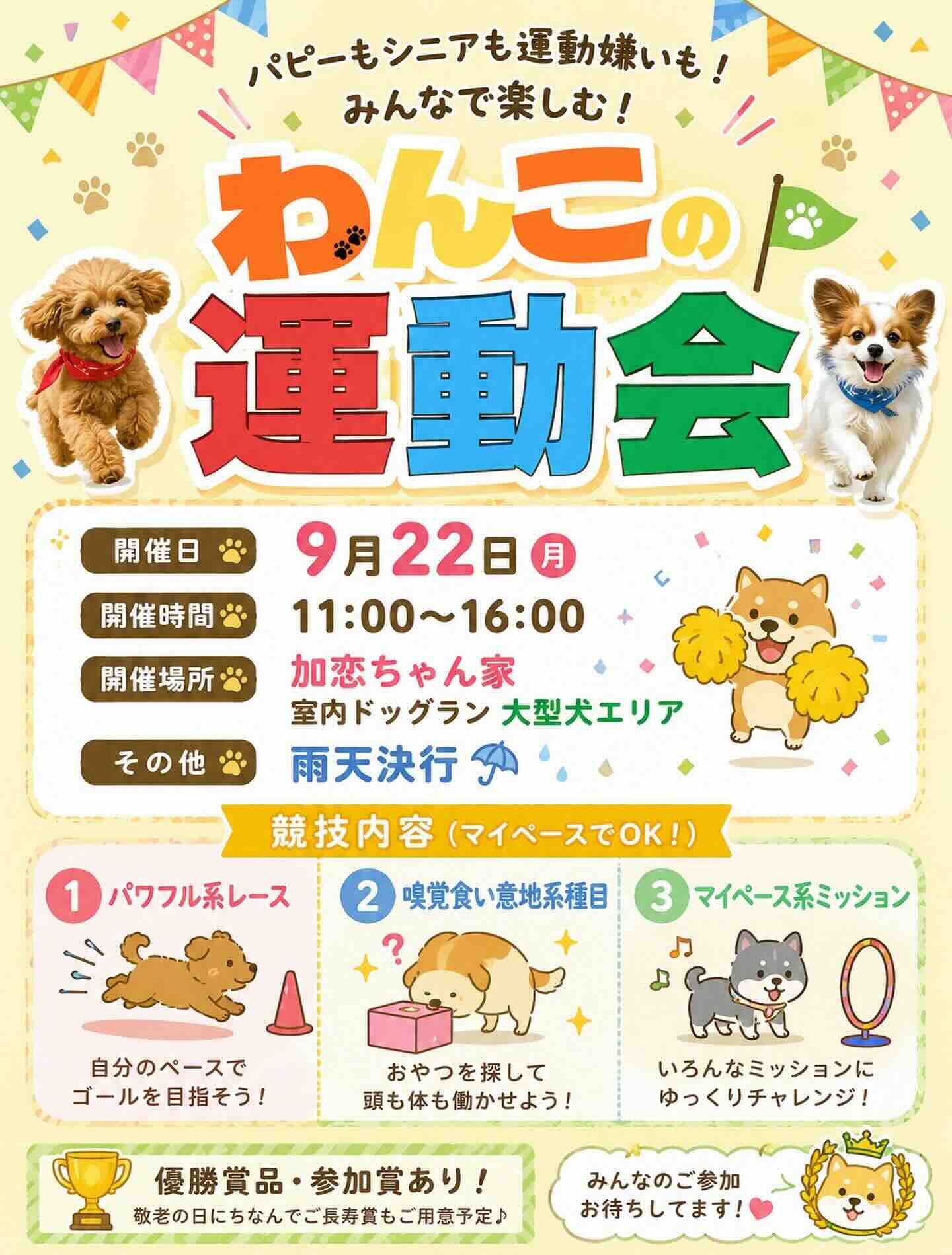 わんこの運動会のイベント画像
